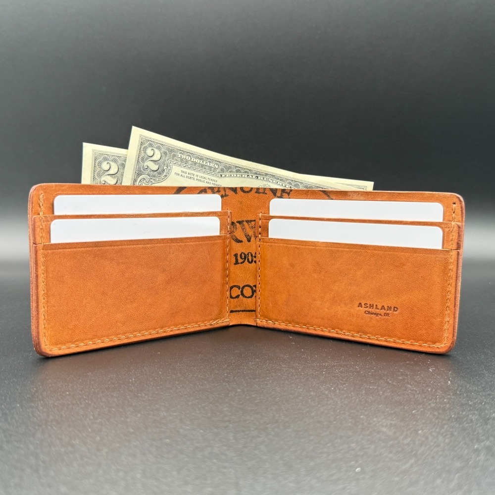 Horween Shell Cordovan Amaretto Nicky Slim Billfold Custom Ashland Wallet